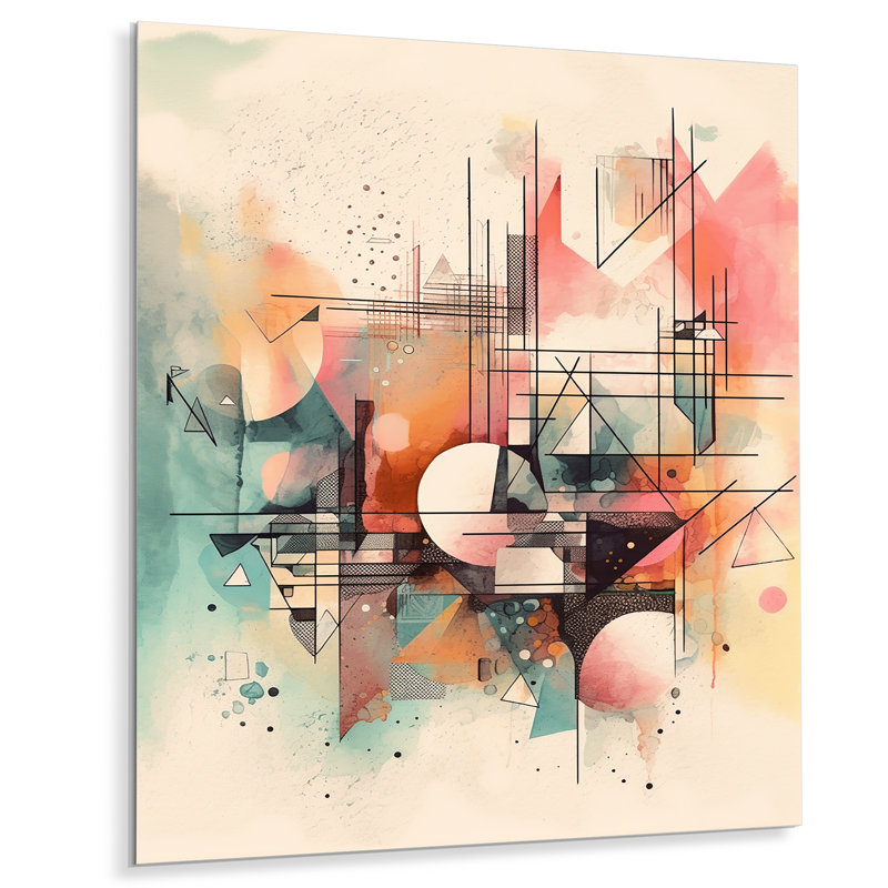 Modern Abstract Wall Decor on Metal, 20" H x 12" W x 1" D