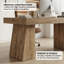 Bureau de direction moderne à double caisson en bois brun clair 55 po Modern