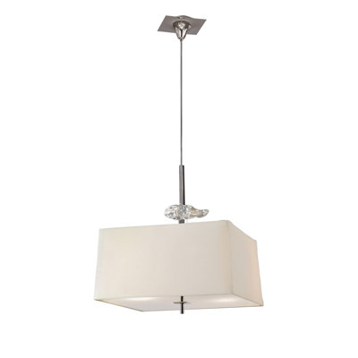 4 - Light Polished Chrome Square/Rectangle Pendant