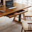 Bureau à 1 tiroir en bois massif noisette + noir rectangulaire réglable en acier massif + acier-108219251