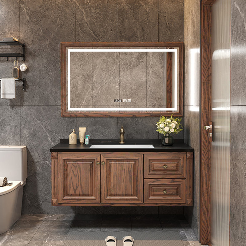 American style retro bathroom cabinet, 19.7" H x 47.2" W x 21.7" D