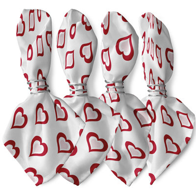 Ensemble de serviettes 4 pièces Saint-Valentin