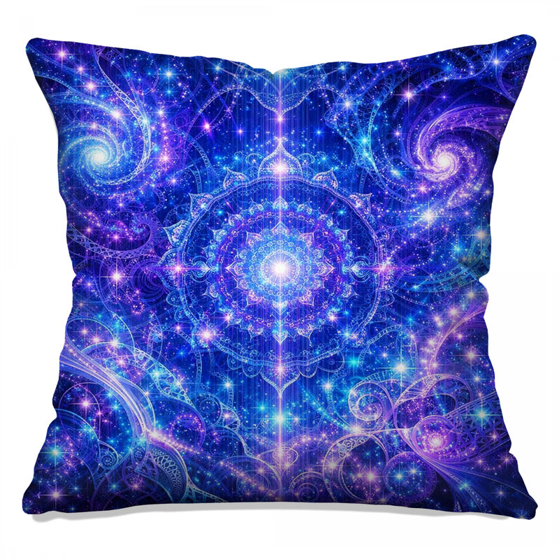 Coussins Intricate Cosmic Mandala, 26 x 26 inches