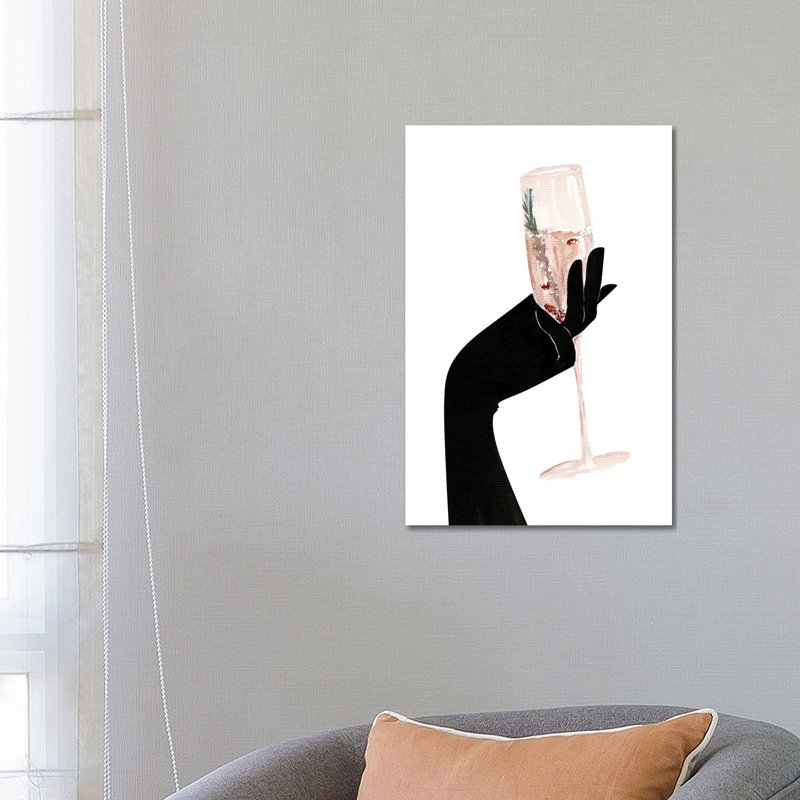 Champagne Chic by Sabina Fenn - Print on Canvas, Wrapped Canvas, 66.04cm H x 45.72cm W x 3.81cm D