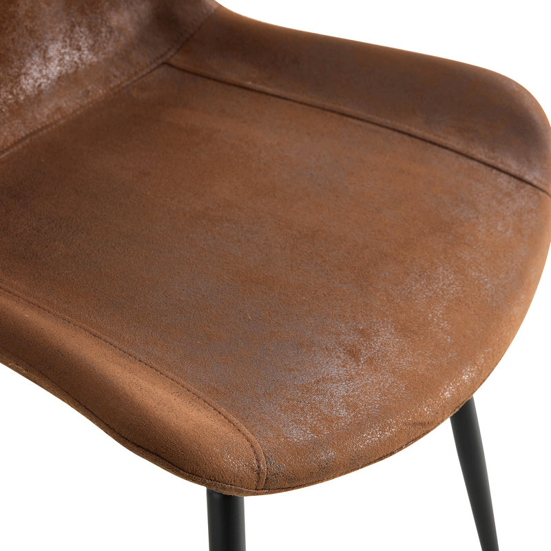 42 po de diamètre, couleur noyer, bois d'hévéa, table de salle à manger ronde, 4 chaises en tissu, assise confortable, table en bois facile à installer avec chaises en brun, pieds, conception intégrée