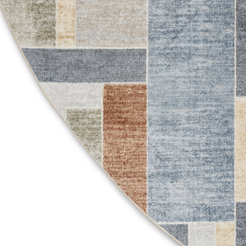 Arthur-Jack Geometric Indoor Rug, Round 4'