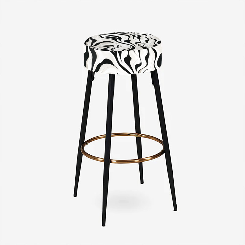 Minimalist Sophistication - Ensemble de 2 tabourets de bar abstraits