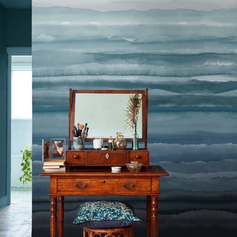 Clarissa Hulse Strata Sapphire Fixed Size Mural, Blue