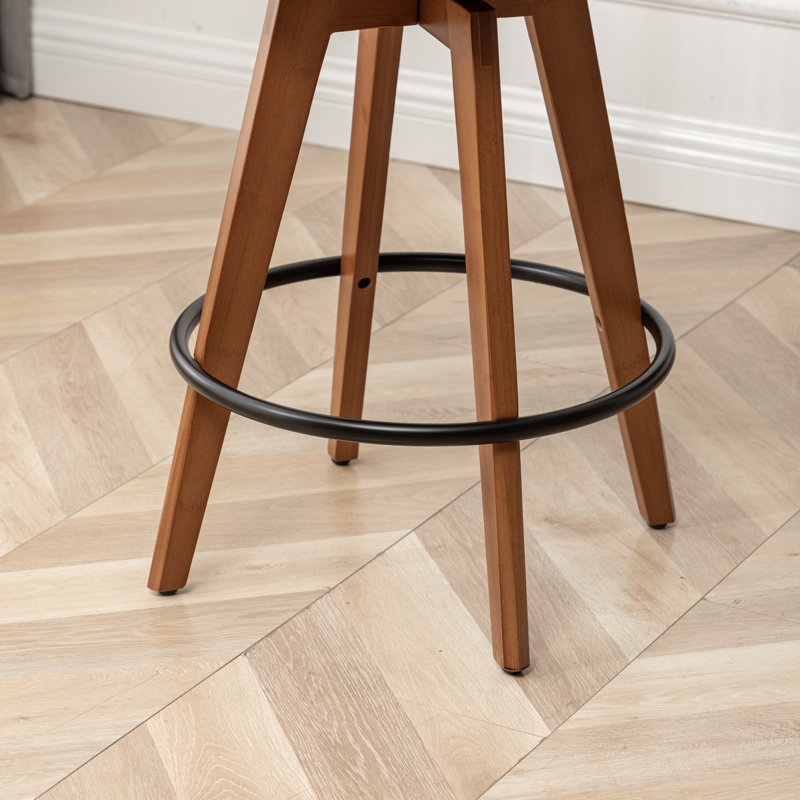 Tabouret de comptoir pivotant 4 pièces Sirine, Brun