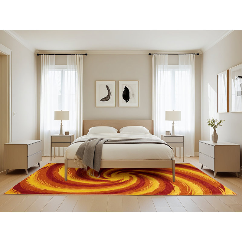 Tapis brun lavable à la machine, Rectangle de 5 pi x 8 pi