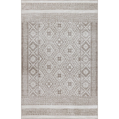 Machine Washable Alden Beige/Brown Rug