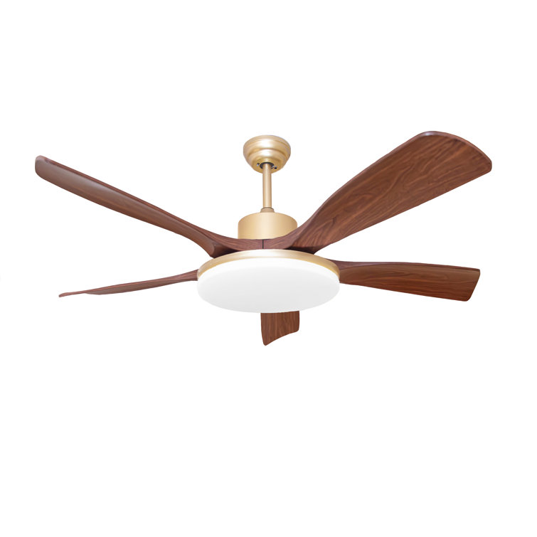 52 In. 5 Blades Smart Indoor Ceiling Fan With 3-colors Led Dimmable Light And Dc Reversible And App/remote Control