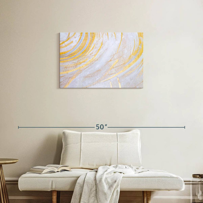 Avery blanc et or abstrait