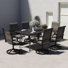 Decedric 4/6 Person Dining Set with Swirl Chairs