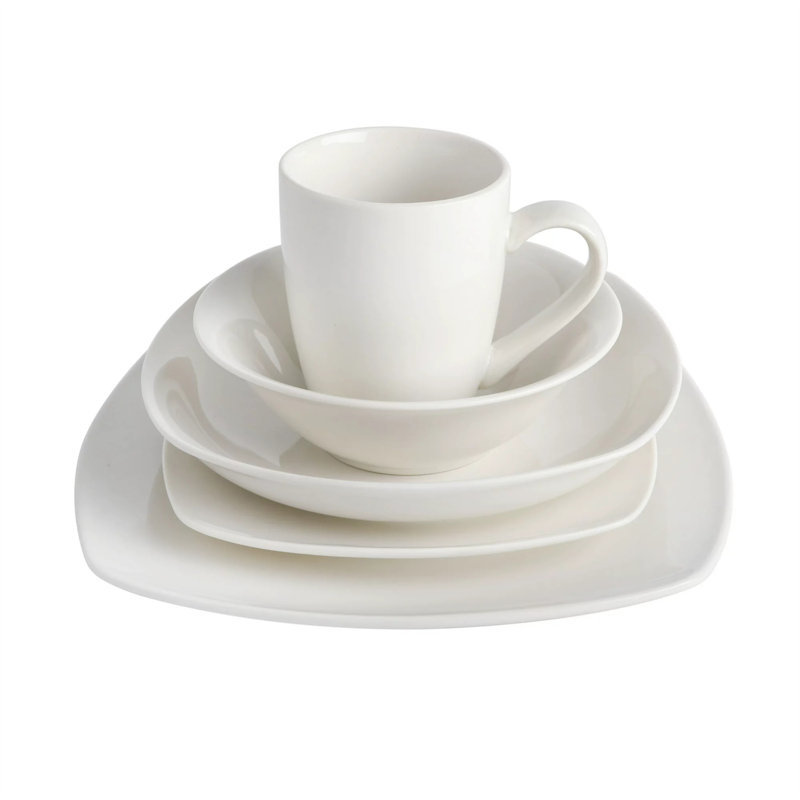 Gibson Home Liberty Hill Porcelain 30-Piece Square Dinnerware Set