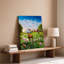 Toile «Vibrant Idyllic Farm Scene Teeming With Life» avec art mural Variété d'animaux de ferme dans un pré luxuriant parsemé d'art sur toile-986360418