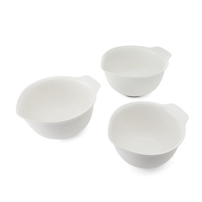 KitchenAid® Universal Nesting Plastic Mixing Bowls, Set of 3, Non-Slip Base, Easy Pour Spout