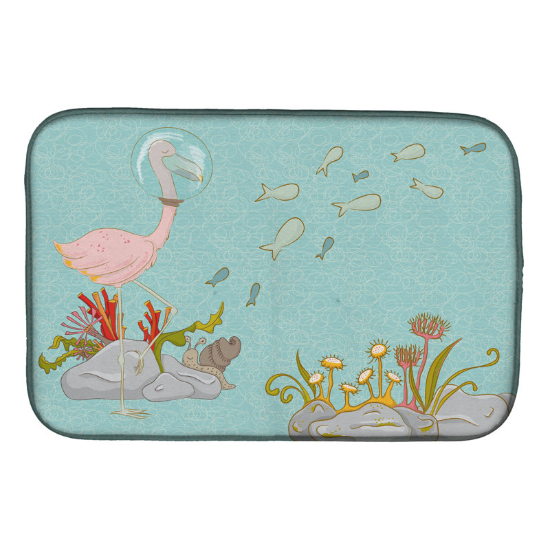 Tapis de séchage subaquatique flamant rose