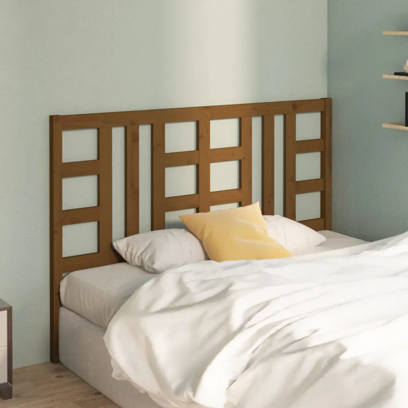 Solid Wood Headboard, Honey Brown, 156 x 100 cm