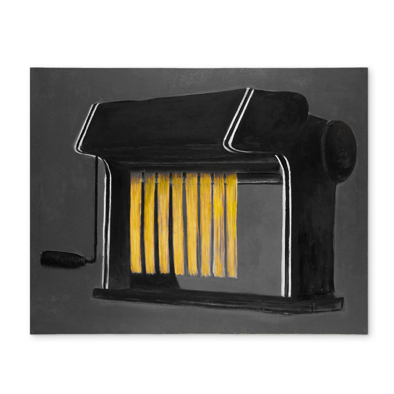 Modern Gray Polyester Placemat | Fresh Pasta Machine Decor