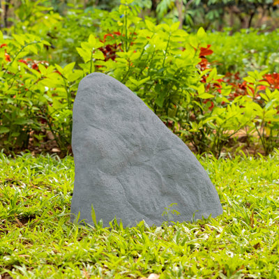 Naliyah Faux fibre de verre en forme de monument décoratif résistant aux intempéries en granit gris
