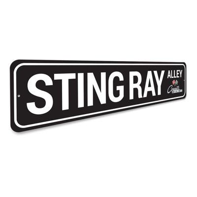 Sting Ray Alley Chevy Corvette Aluminum Sign