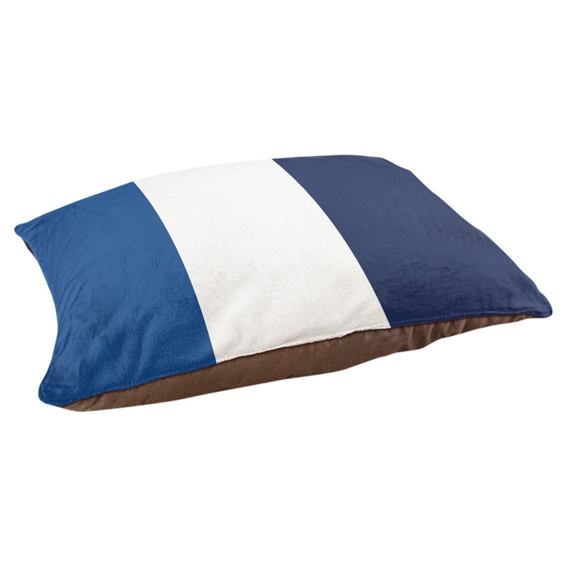 Coussin Tennessee, Bleu royal / blanc / bleu marine, Moyen (l 28 po x P 18 po x H 9,5 po)