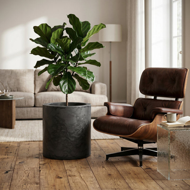 Laparis ECOBO Eco-Friendly Round Pot Planter, Milano Indoor/Outdoor use, Four season Use, 19.7" H x 19.7" W x 19.7" D