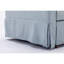 de canapé modulaire en lin moderne pour canapé modulaire en tissu, siège sans accoudoirs avec housses de coussin lavables amovibles, bleu clair