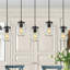 Camelot 5 - Light Matte Black Kitchen Island Pendant