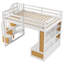 Lit mezzanine avec bureau et tablettes-759093752