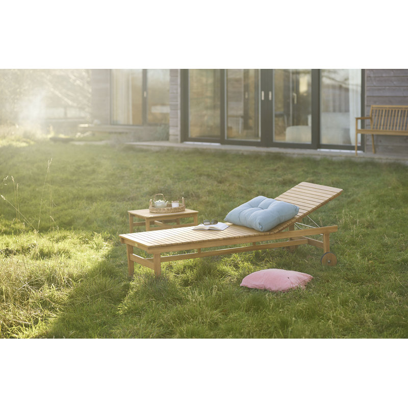 Sammen Outdoor Teak Chaise Lounge