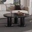 Table basse ronde en forme de pétale, table centrale avec 3 pieds épais-1854963139