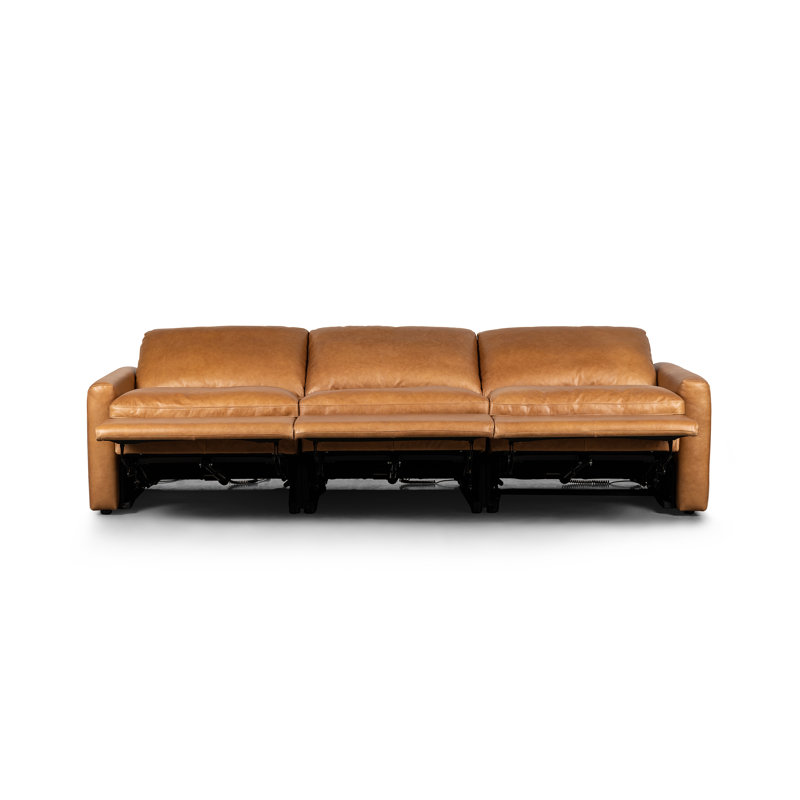 Tillery Power Reclining Sofa, Sonoma Butterscotch Top Grain Leather