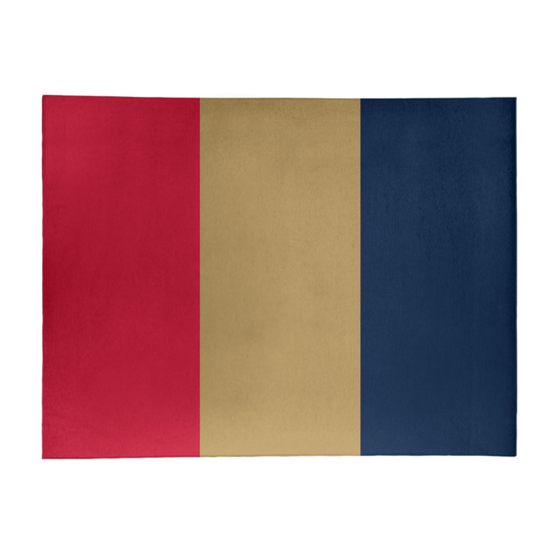 Tapis rouge à rayures de hockey national, Rectangle 4 pi x 6 pi