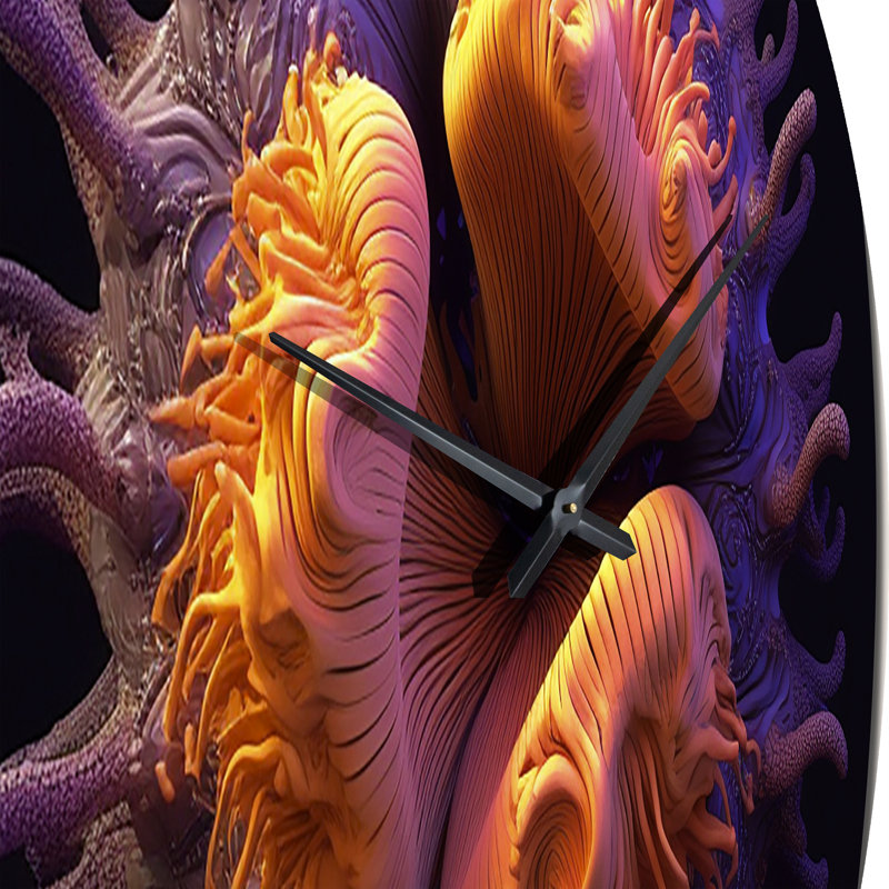 Horloge murale abstraite mauve, Petit