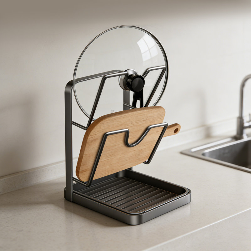 Support de rangement pour couvercle de casserole de cuisine, support pour couvercle de casserole, support multifonctionnel