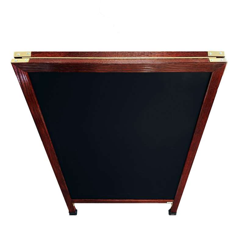 Tableau noir en position libre A-Frame Sidewalk, H 3 pi 6 po x l 2 pi, Teinture cerisier