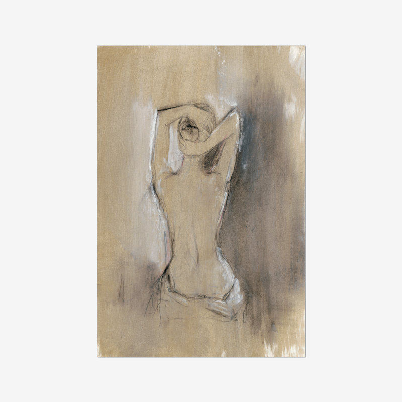 Contemporary Draped Figure I - Painting, 91cm H x 61cm W, Wrapped Canvas