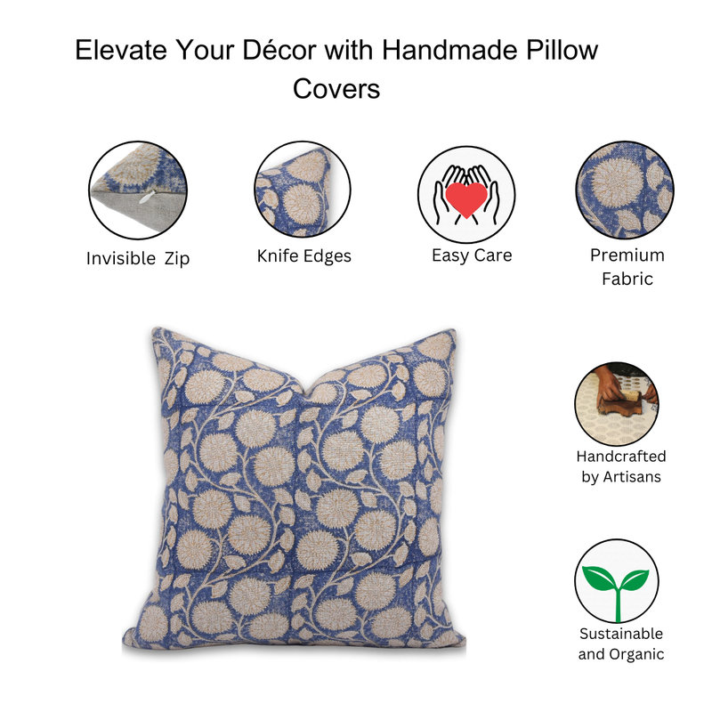 Linen Square Indoor/Outdoor Pillow Cover, 18" x 18"