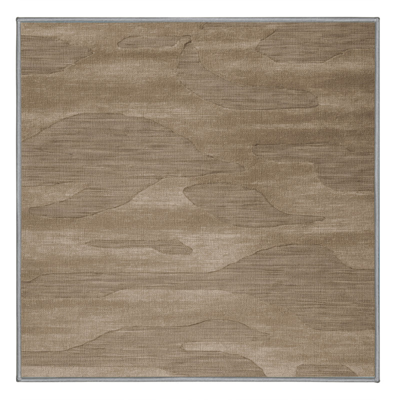 Tapis abstrait gris lavable à la machine, Carré 6 pi