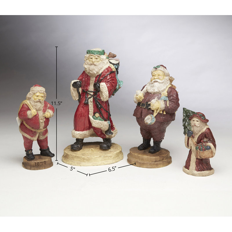 4-Piece Santas Figurine Set