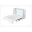 Armoire de lit escamotable complète avec tiroir de rangement et station de charge Murphy, port USB, cadre de lit escamotable en pin massif pour bureau à domicile, studio ou chambre d'amis, blanc