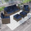 Ensemble de meubles de patio 6 pièces Chic-948189584