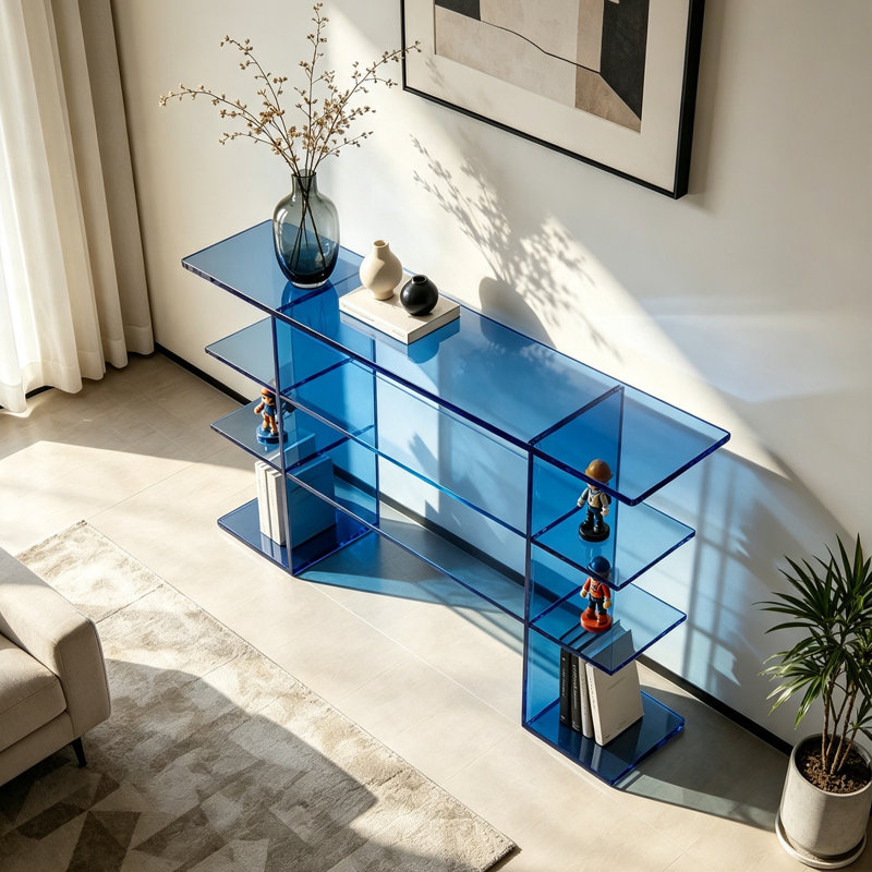 Table console multifonctionnelle en acrylique, H 35,43 po x l 39,37 po x P 11,81 po