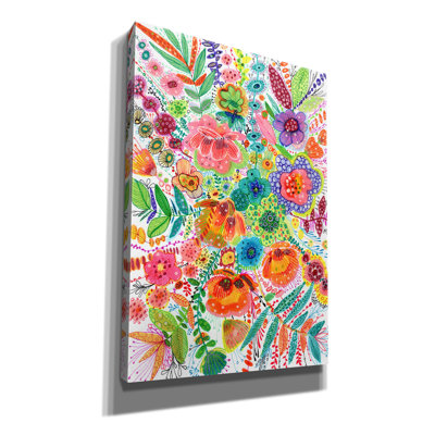 «Flowers Nim2» par Noemi Ibarz, art mural sur toile, 26 po x 34 po