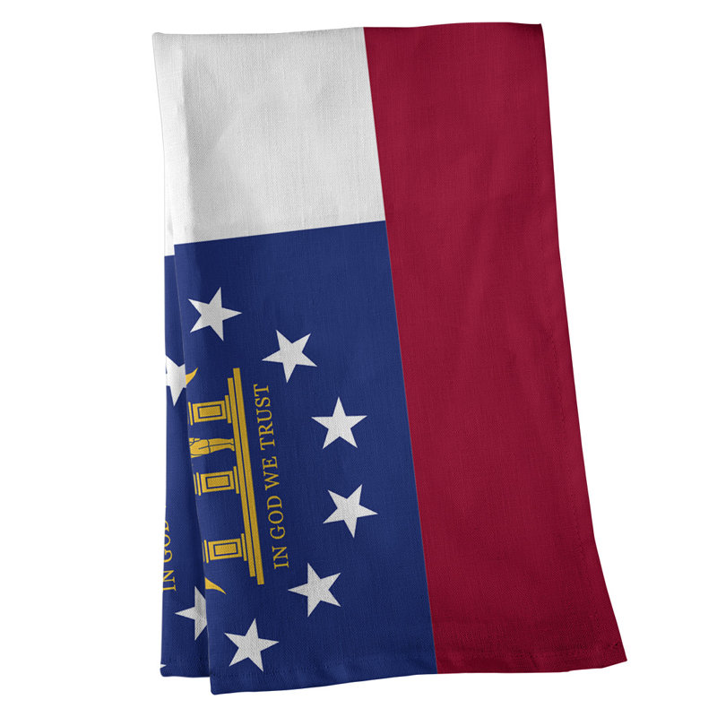 Serviette de thé à drapeau georgia, Polyester sergé