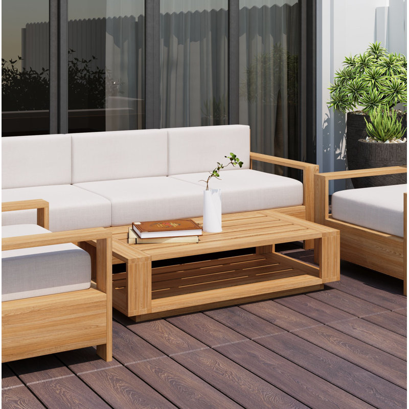 Qube Outdoor Teak Coffee Table