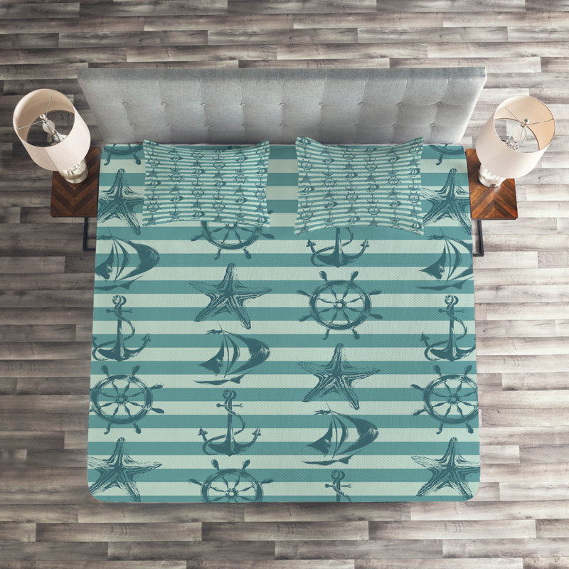 Coastal Striped Coverlet