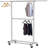 Double Rod Garment Rack, Grey
